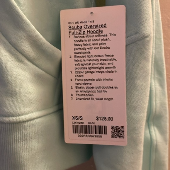 LULULEMON NWT SCUBA HOODIE OVERSIZED FULL ZIP XS/S RARE DELICATE MINT XS RARE - Picture 3 of 6